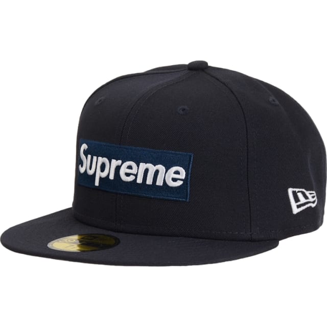Supreme MLB Teams New York Box Logo New Era 59Fifty Fitted Cap Navy