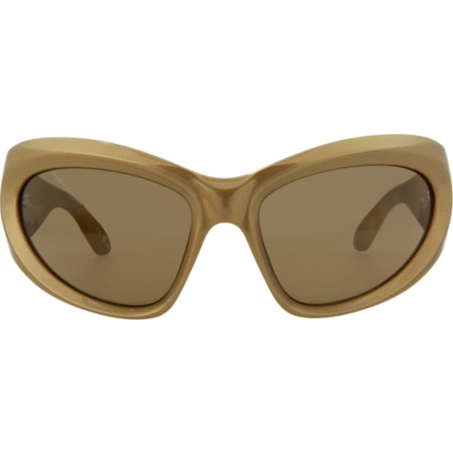 Balenciaga Shield-Frame Bio Injection Sunglasses Gold/Gold/Brown (BB0228S-30013403-004)