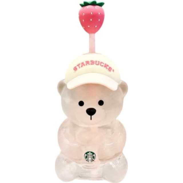 Pink Bearista Glass Cold Cups