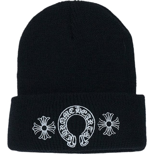 Horse Shoe Beanie Black