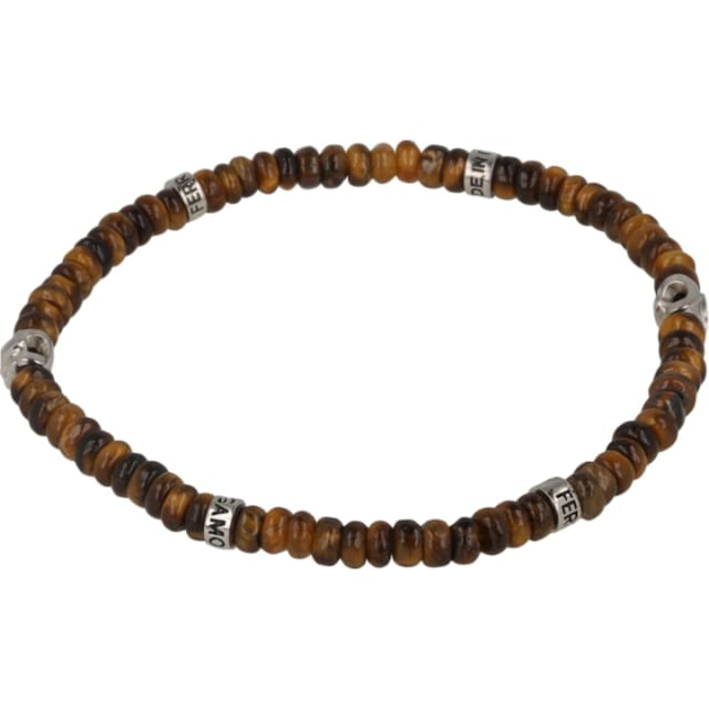 Ferragamo Multi Ferragamo Medium Tiger Eye Beadstone Bracelet