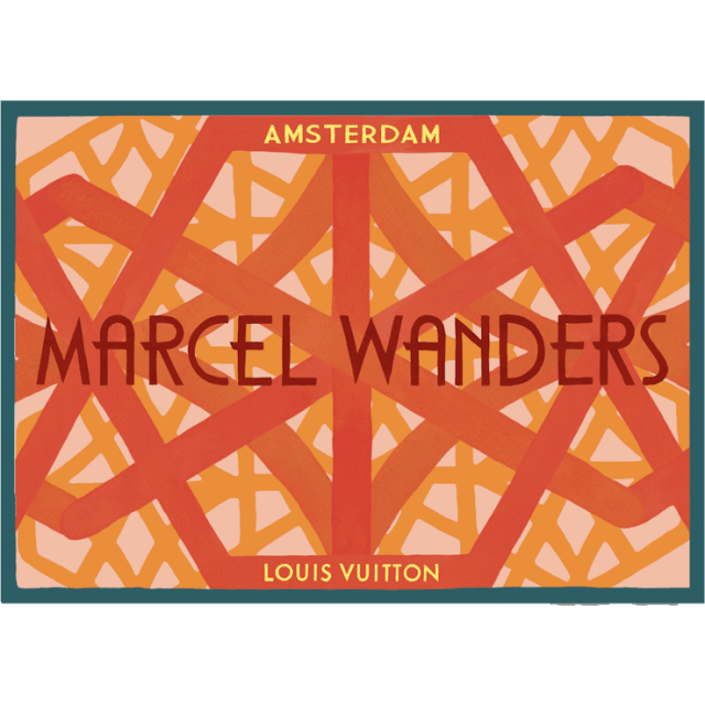 Louis Vuitton Poster Of Marcel Wanders R99689 Orange/Blue