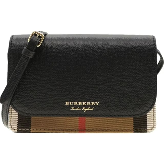Hampshire Check Canvas Leather Crossbody Black/Archive Beige