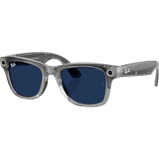 Meta x Ray-Ban Wayfarer Gen 2 Glasses RW4012 Shiny Transparent Grey Clear Sapphire Transition