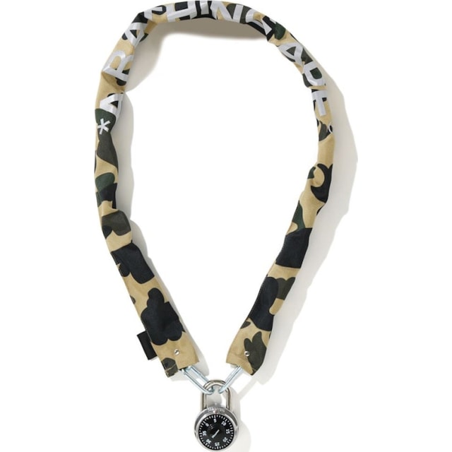 BAPE 1st Camo Chain Lock Yellow