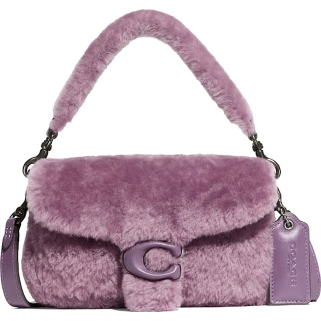 Pillow Tabby 18 Shoulder Bag Shearling Dusty Purple