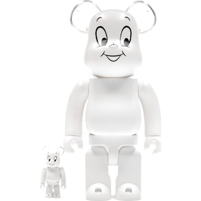 Bearbrick Casper the Friendly Ghost 100% & 400% Set White