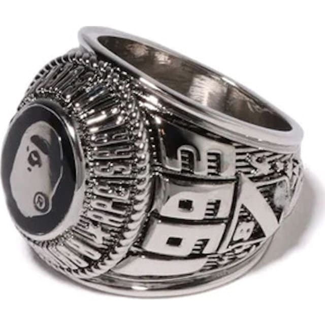 BAPE College Ring Silver