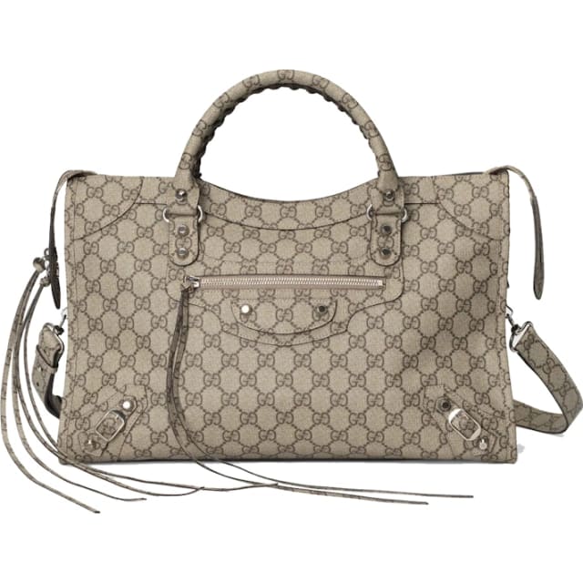 x Balenciaga The Hacker Project Medium Neo Classic Bag Variation 2 Beige/Ebony