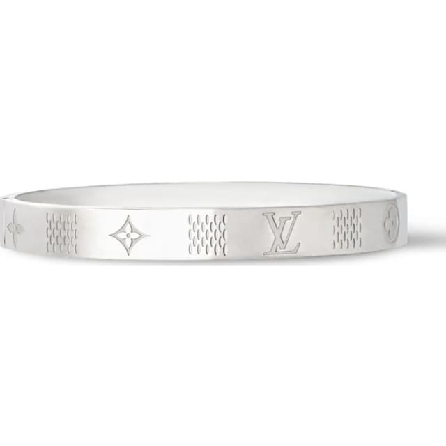 Louis Vuitton Damier Staples Bangle Silver
