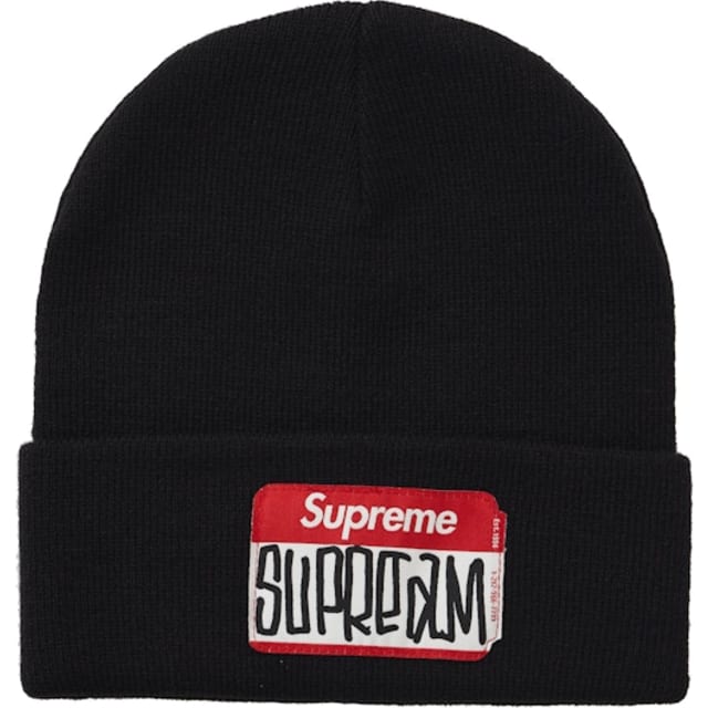 Gonz Nametag Beanie Black
