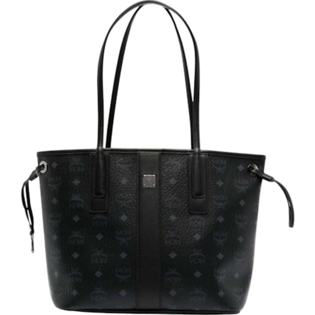 Liz Reversible Visetos Small Tote Bag Black