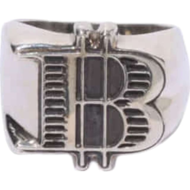 BAPE B Logo Ring Silver