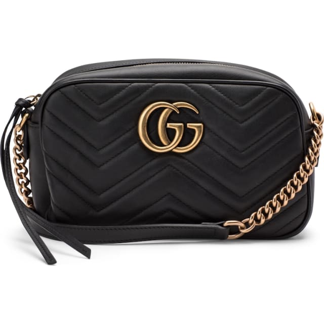 GG Marmont Camera Bag Matelasse Small Black