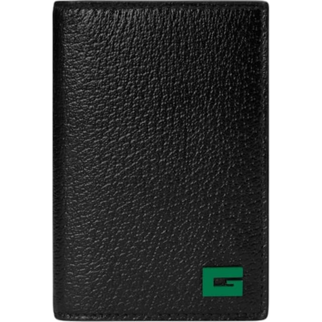 Gucci Logo G Bifold Long Card Holder Black/Green