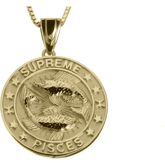 Supreme Jacob&Co Pisces Zodiac Pendant 14K Gold
