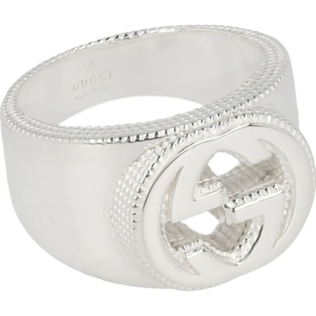 Gucci Sterling Silver Interlocking G Ring Silver