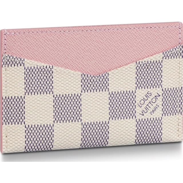 Louis Vuitton Daily Card Holder Damier Azur Rose Ballerine