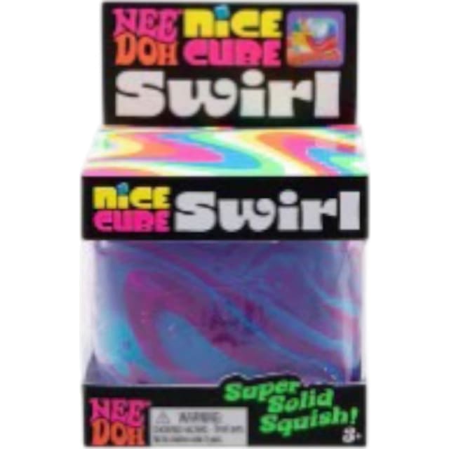 NeeDoh Nice Cube Swirl Super Squeeze! Purple/Pink/Blue
