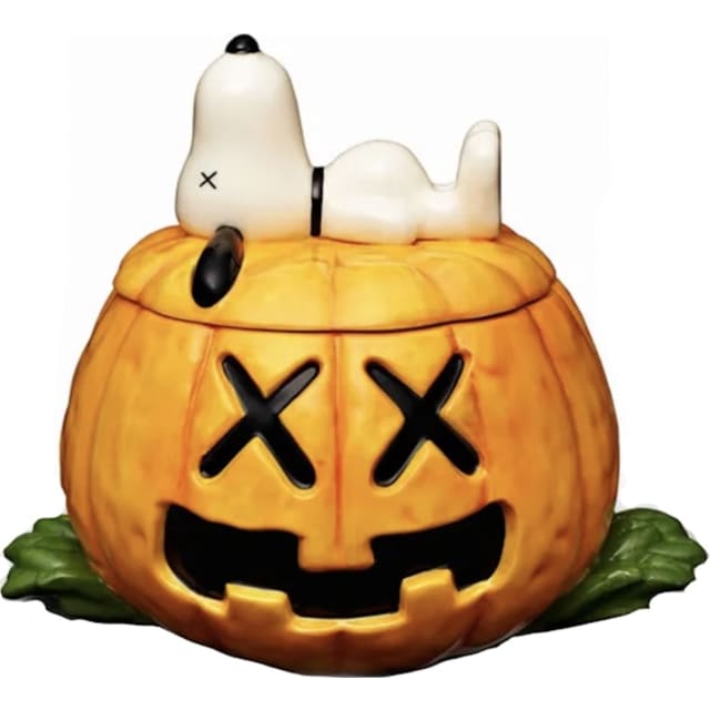 KAWS x Peanuts Snoopy Halloween Pumpkin Ceramic Jar Orange