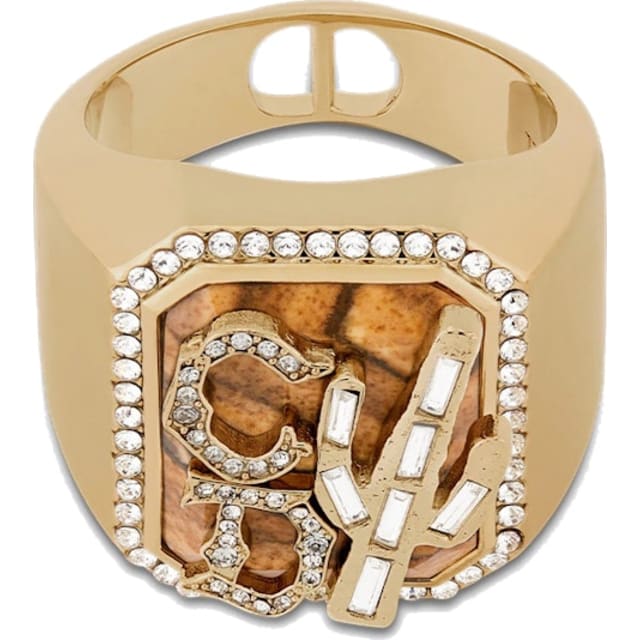Dior x CACTUS JACK Signet Ring Gold/White