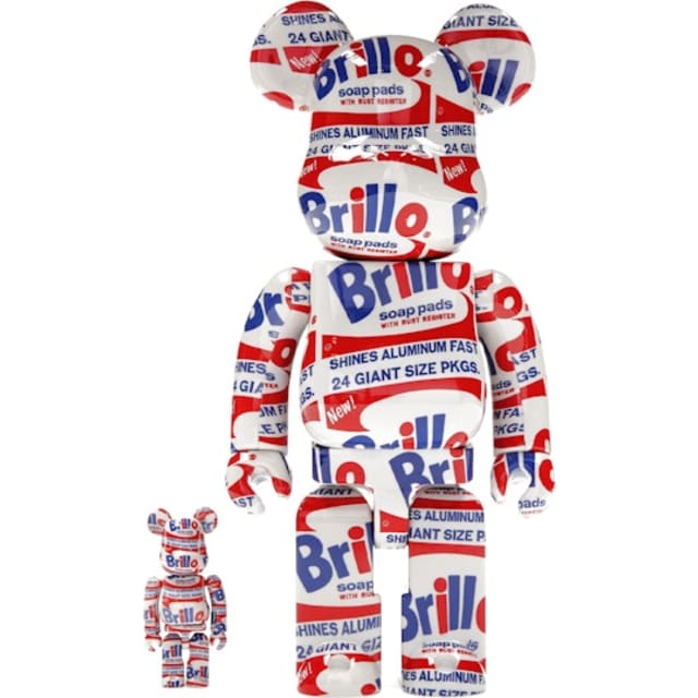 Bearbrick ANDY WARHOL "Brillo" 100% & 400% Set