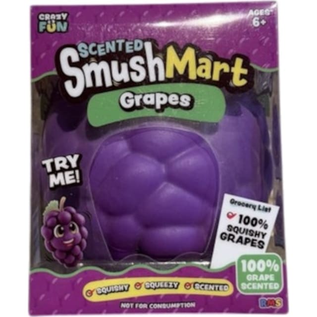 Crazy Fun Smush Mart Grape Squishy Fidget Toy