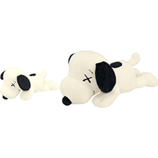 KAWS x Uniqlo x Peanuts Snoopy Plush Set (Small + Medium) White