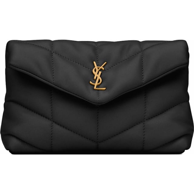 Pouch In Quilted Lambskin Small Black