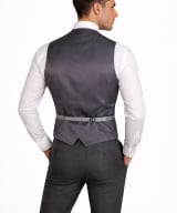 Chaleco cuadros gris - Imagen 2