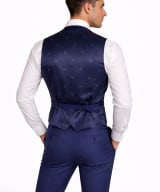 Chaleco ojo de perdiz azul - Imagen 2