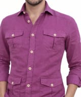 Sahariana lino berenjena - Imagen 2