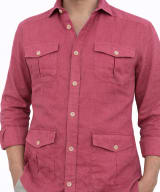 Sahariana lino coral - Imagen 2