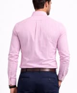 Camisa Oxford rayas rosa y blanca - Imagen 3