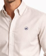 Camisa My Scooter Oxford raya blanca y beige - Imagen 2