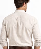 Camisa My Scooter Oxford raya blanca y beige - Imagen 3