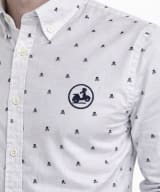 Camisa My Scooter blanca con calaveras azul - Imagen 2