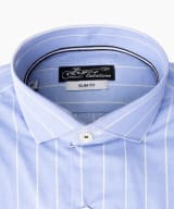 Camisa de vestir Lupi celeste con raya blanca - Imagen 2