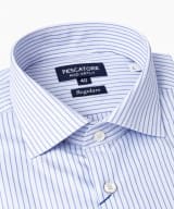 Camisa de vestir Pescatore blanca con rayas celeste - Imagen 2