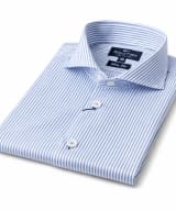 Camisa de vestir Pescatore raya celeste y blanca - Imagen 2