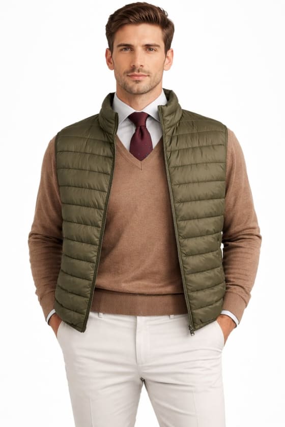 Chaleco acolchado Newsegal verde oliva