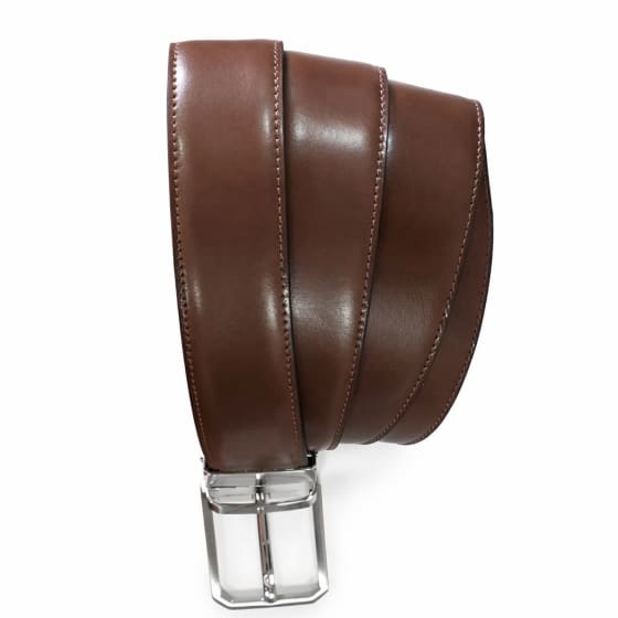 Cinturón reversible marrón claro y negro