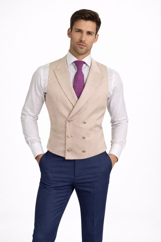 Chaleco cruzado Risto crema