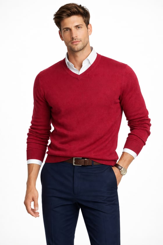 Jersey de pico Hoisery burdeos