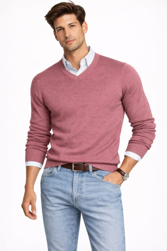 Jersey de pico Urban rosa maquillaje