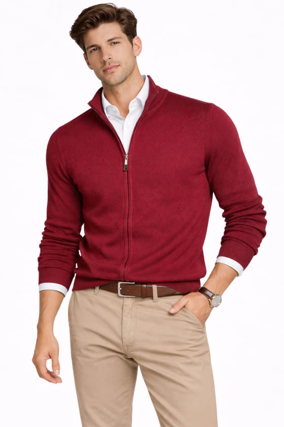 Jersey cazadora Hoisery burdeos