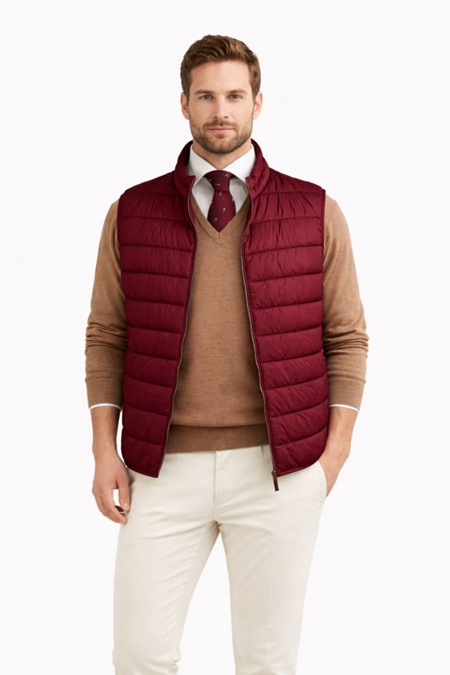 Chaleco acolchado Newsegal burdeos