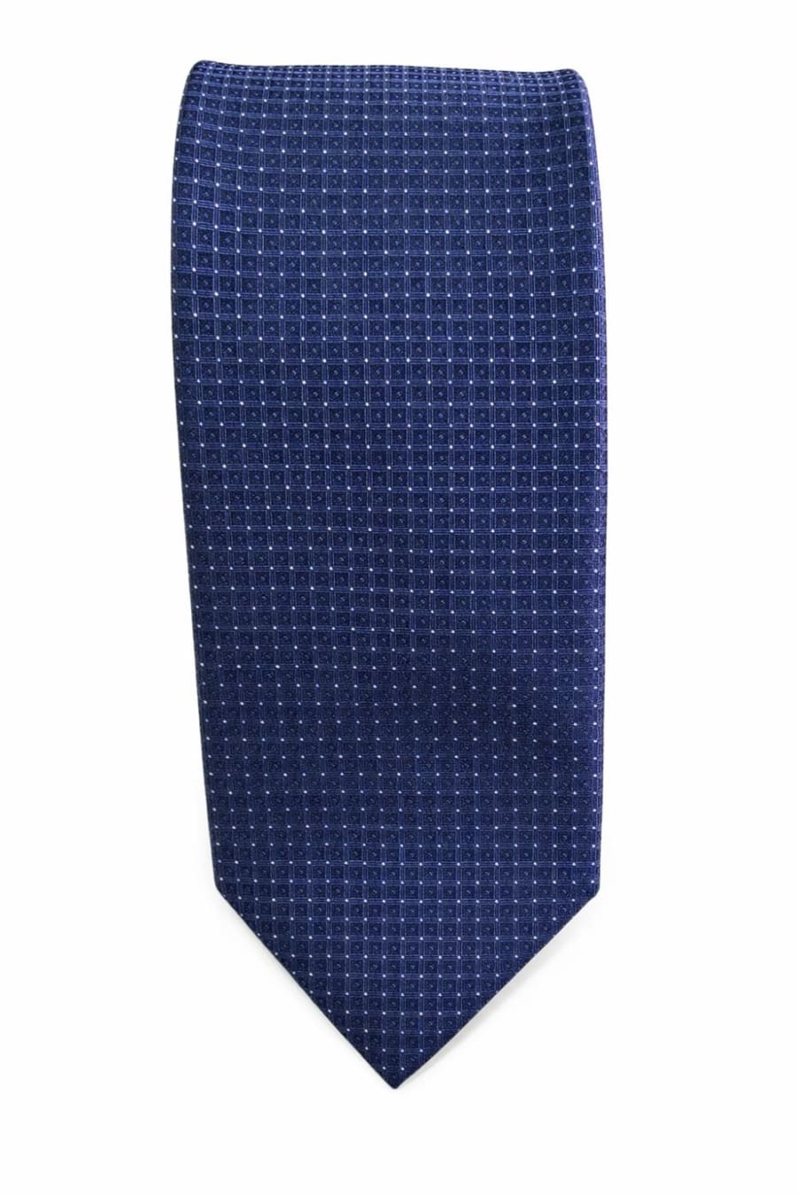 Corbata azul punto blanco