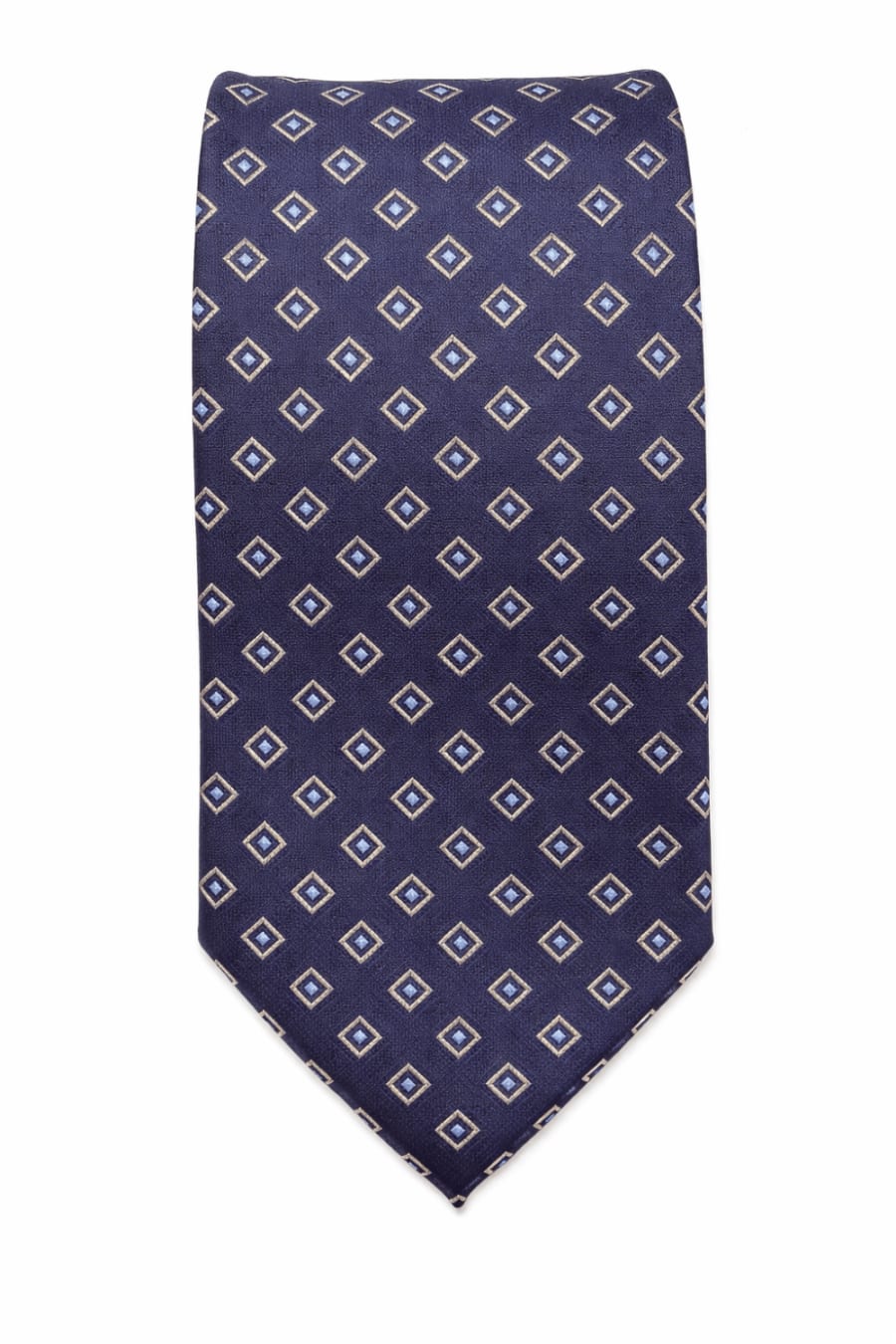 Corbata azul rombito