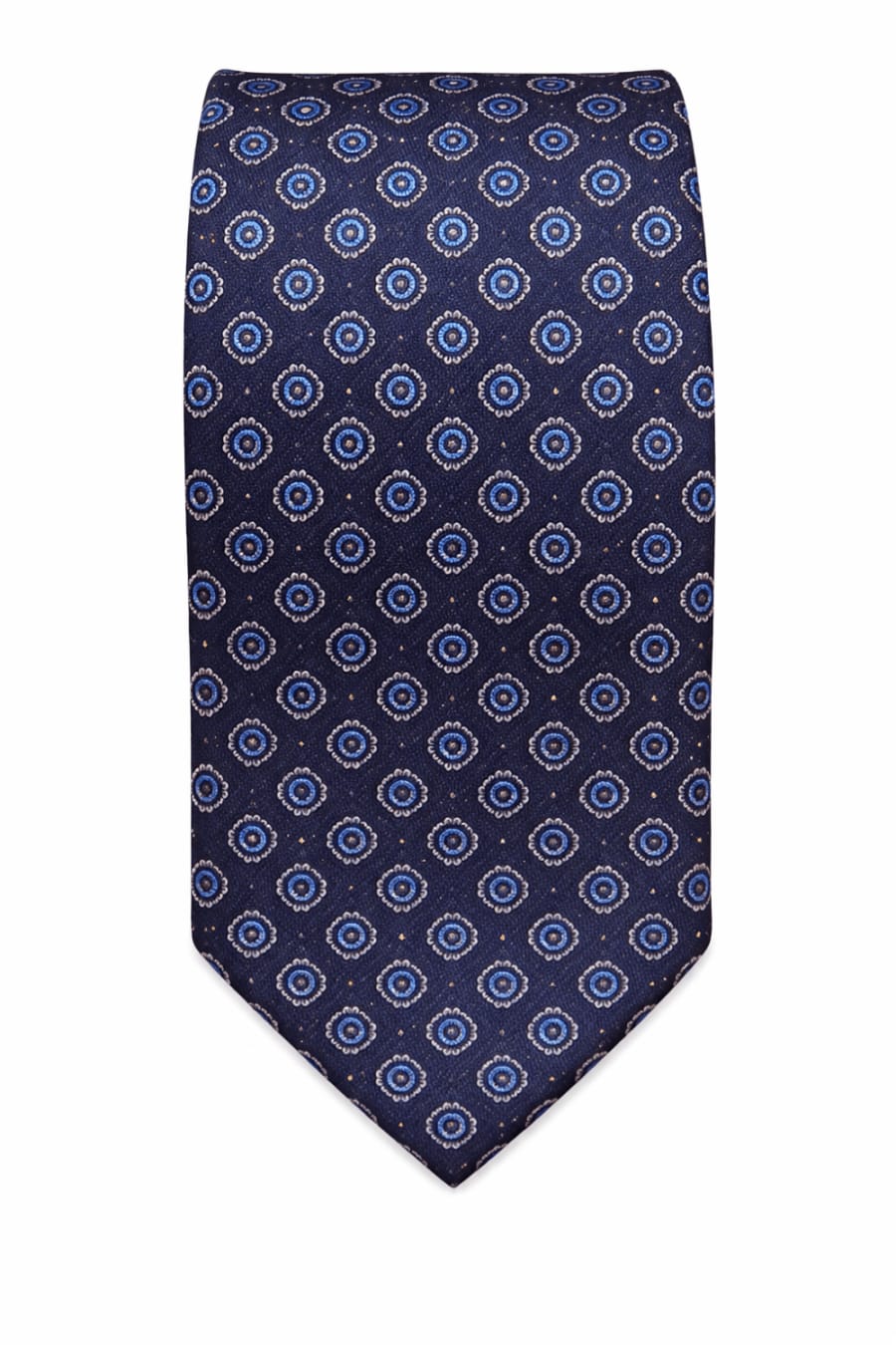 Corbata azul rotonda